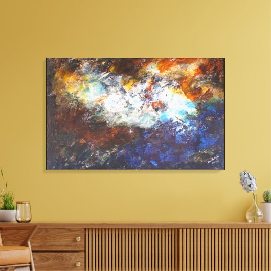 Aarde Canvas Afdruk (Insitu (Woonkamer))