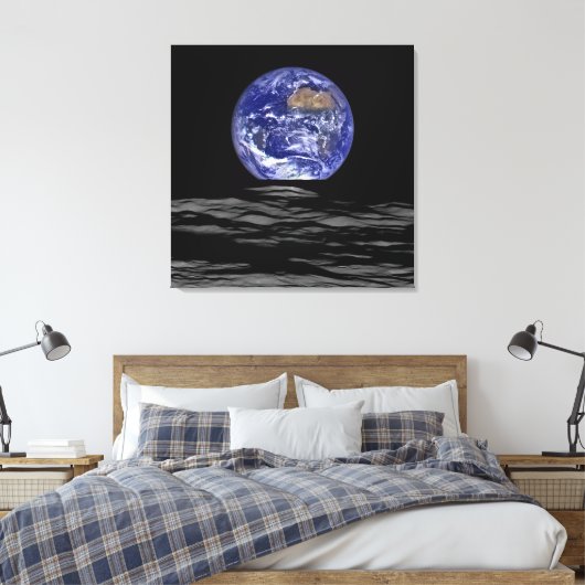 Aarde Canvas Afdruk (Insitu (Slaapkamer))