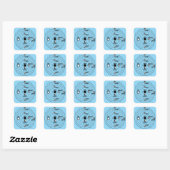 Aarde Centraal Zonnestelsel Vierkante Sticker (Vel)