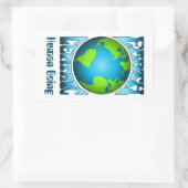 AARDE CENTRIC MENS WEZEN Eco Milieu Retro Rechthoekige Sticker (Tas)