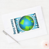 AARDE CENTRIC MENS WEZEN Eco Milieu Retro Rechthoekige Sticker (Envelop)