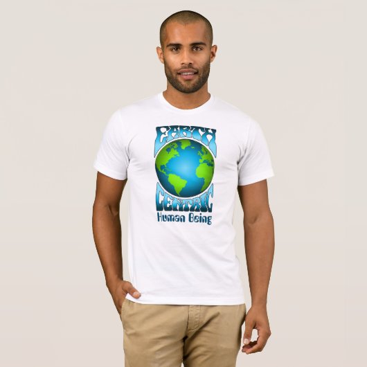 AARDE CENTRIC MENS WEZEN Eco Milieu Retro T-shirt (Voorkant volledig)