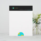 Aarde Chat Briefhoofd Ontwerp (Staand voorkant)