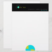 Aarde Chat Briefhoofd Ontwerp (Voorkant / Achterkant)