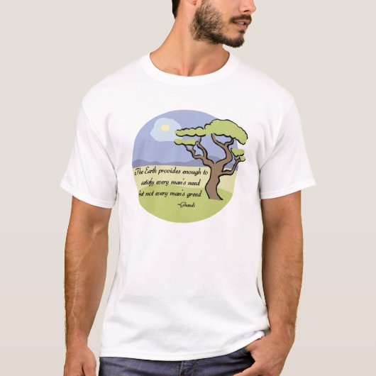 Aarde-citaat van Ghandi t-shirt (Voorkant)