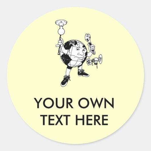 AARDE DAG - bespaar energie Ronde Sticker (Voorkant)