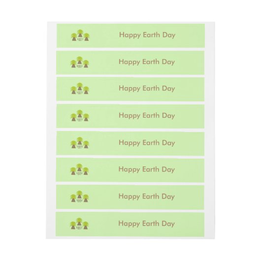 Aarde-dag bomen gepersonaliseerd adreslabel wikkel (Vel)