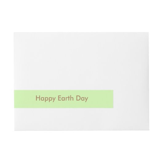 Aarde-dag bomen gepersonaliseerd adreslabel wikkel (Voorkant)