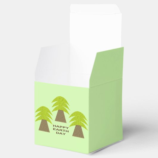 Aarde-dag bomen gepersonaliseerd bedankdoosjes (Geopend)