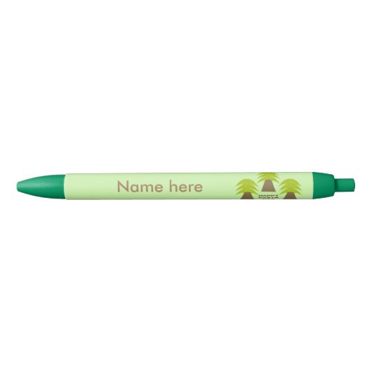 Aarde-dag bomen gepersonaliseerd blauwe inkt pen (Voorkant)