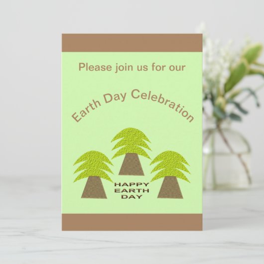 Aarde-dag bomen gepersonaliseerd kaart (Staand voorkant)