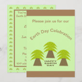 Aarde-dag bomen gepersonaliseerd kaart (Voorkant / Achterkant)