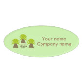 Aarde-dag bomen gepersonaliseerd naambadge (Voorkant)
