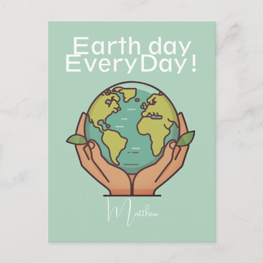 aarde dag elke dag, ga groen, Save Our Planet Briefkaart (Voorkant)