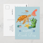 aarde dag elke dag, ga groen, Save Our Planet Briefkaart (Voorkant / Achterkant)