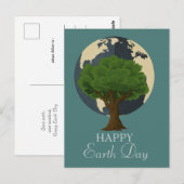 aarde dag elke dag, ga groen, Save Our Planet Briefkaart (Voorkant / Achterkant)