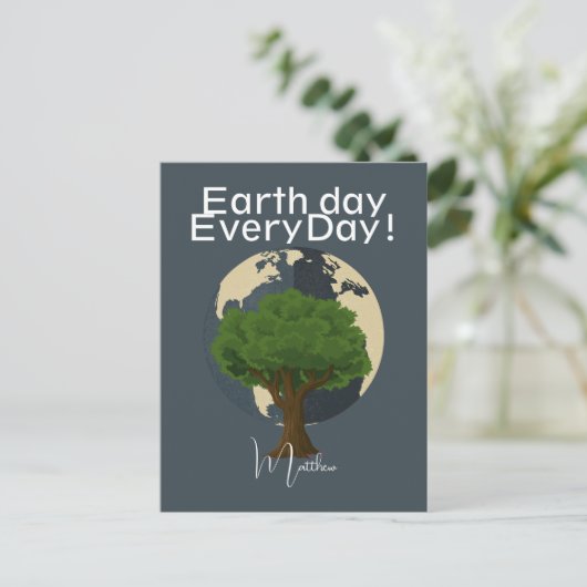 aarde dag elke dag, ga groen, Save Our Planet Briefkaart (Staand voorkant)