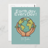 aarde dag elke dag, ga groen, Save Our Planet Briefkaart (Voorkant / Achterkant)