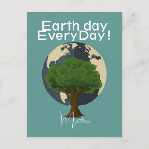 aarde dag elke dag, ga groen, Save Our Planet Briefkaart