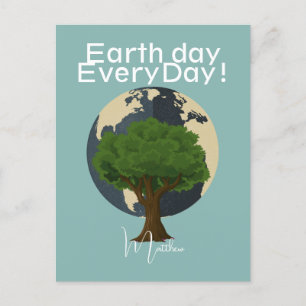 aarde dag elke dag, ga groen, Save Our Planet Briefkaart