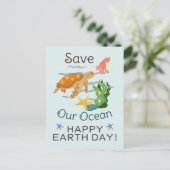 aarde dag elke dag, ga groen, Save Our Planet Briefkaart (Staand voorkant)