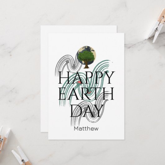 aarde dag elke dag, ga groen, Save Our Planet Kaart (Voorkant / Achterkant in situ)