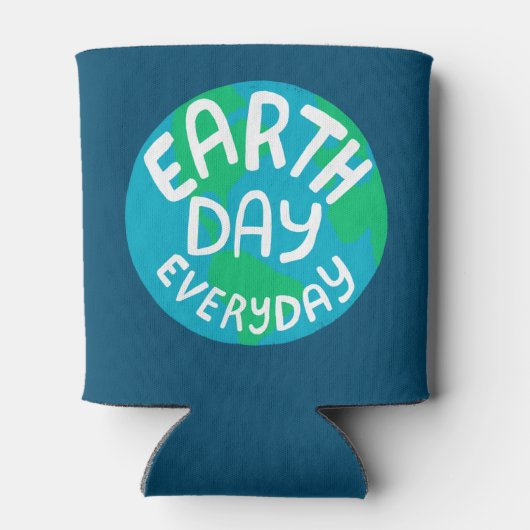 AARDE DAG ELKE DAG, met bedrukte planeet Blikjeskoeler (Achterkant)