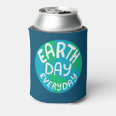 AARDE DAG ELKE DAG, met bedrukte planeet Blikjeskoeler (Blikje Achterkant)