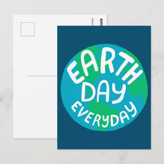 AARDE DAG ELKE DAG Met een handschrift gevuld PLan Briefkaart (Voorkant / Achterkant)