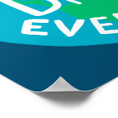 AARDE DAG ELKE DAG met handschrift Wereldbol Poster (Hoek)