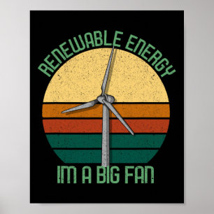 Aarde Dag Hernieuwbare Energie Ik ben een grote f Poster