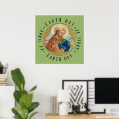 Aarde-dag & Poster van Sint-Franciscus van Assisi (Thuiskantoor)