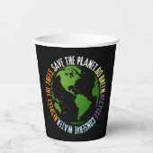 Aarde dag Red de planeet Go Green Papieren Bekers (Voorkant)