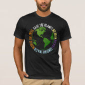 Aarde dag Red de planeet Go Green T-shirt (Voorkant)