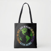 Aarde dag Red de planeet Go Green Tote Bag (Voorkant)