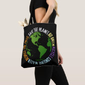 Aarde dag Red de planeet Go Green Tote Bag (Dichtbij)