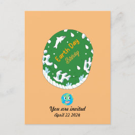 Aarde Dag Verjaardag Aangepast Briefkaart