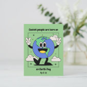 Aarde Dag Verjaardag Geboren op 22 april Maatwerk Briefkaart (Staand voorkant)