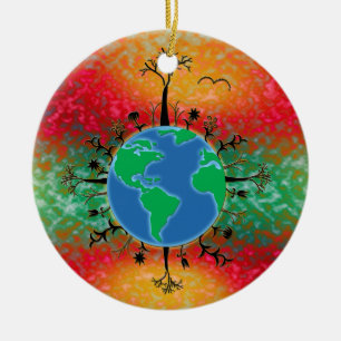 Aarde Dag ~ Zondag Keramisch Ornament