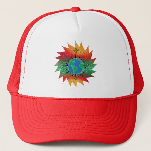 Aarde Dag ~ Zondag Trucker Pet (Voorkant)