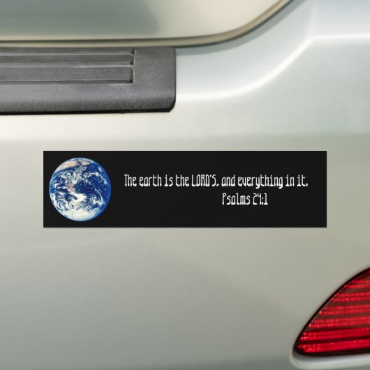 aarde, de aarde is de LORD's en alles ... Bumpersticker (Op auto)