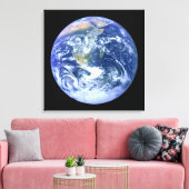 Aarde - de blauwe marmer canvas afdruk (Insitu (Woonkamer))