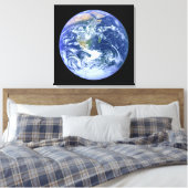 Aarde - de blauwe marmer canvas afdruk (Insitu (Slaapkamer))