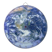 Aarde - de blauwe marmer dartbord (Voorkant)