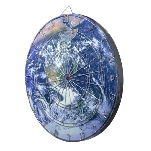 Aarde - de blauwe marmer dartbord (Voorkant Rechts)