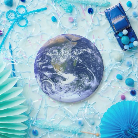 Aarde: De blauwe marmer Papieren Bordje (Feest)