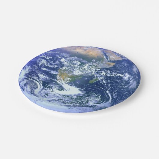 Aarde: De blauwe marmer Papieren Bordje (Gekanteld)