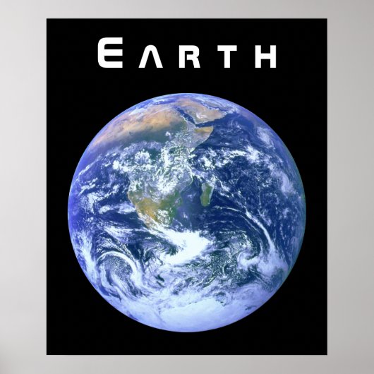 Aarde - de blauwe marmer poster (Voorkant)