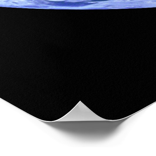 Aarde - de blauwe marmer poster (Hoek)