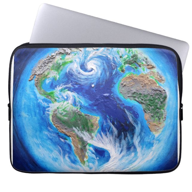 Aarde, de blauwe planeet laptop sleeve (Voorkant)